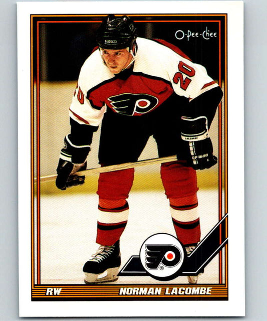 1991-92 O-Pee-Chee #357 Normand Lacombe Mint Philadelphia Flyers  Image 1