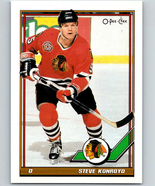 1991-92 O-Pee-Chee #366 Steve Konroyd Mint Chicago Blackhawks  Image 1