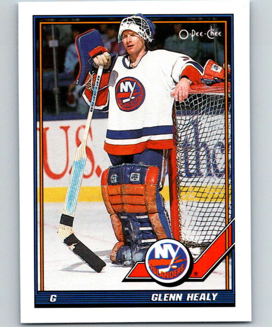 1991-92 O-Pee-Chee #368 Glenn Healy Mint New York Islanders  Image 1