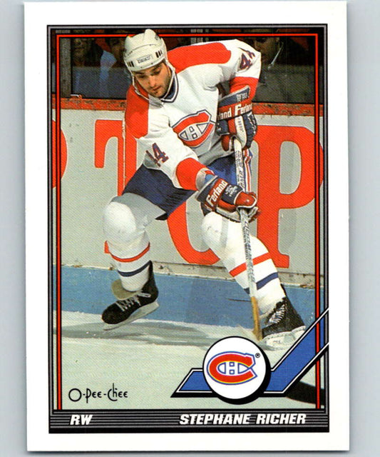 1991-92 O-Pee-Chee #369 Stephane Richer Mint Montreal Canadiens