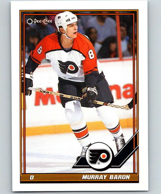 1991-92 O-Pee-Chee #373 Murray Baron Mint Philadelphia Flyers  Image 1