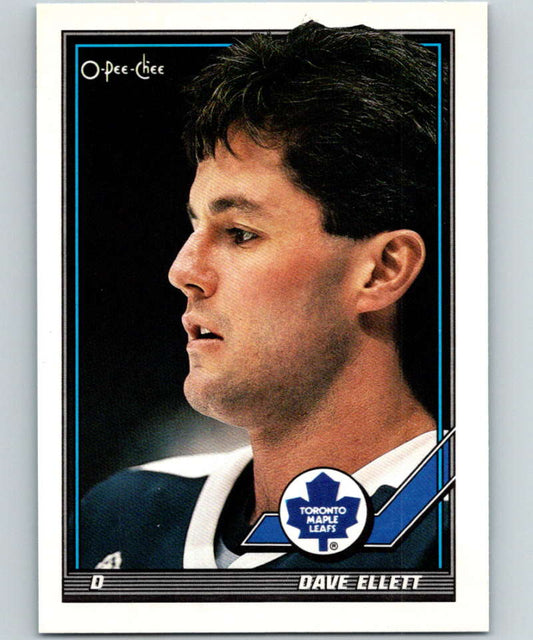 1991-92 O-Pee-Chee #381 Dave Ellett Mint Toronto Maple Leafs