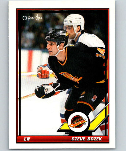 1991-92 O-Pee-Chee #397 Steve Bozek Mint Vancouver Canucks  Image 1