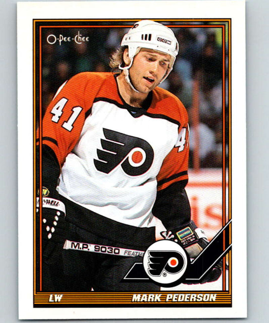 1991-92 O-Pee-Chee #399 Mark Pederson Mint Philadelphia Flyers  Image 1