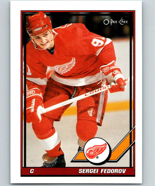 1991-92 O-Pee-Chee #401 Sergei Fedorov Mint Detroit Red Wings  Image 1