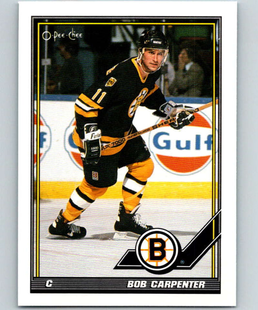 1991-92 O-Pee-Chee #404 Bob Carpenter Mint Boston Bruins  Image 1