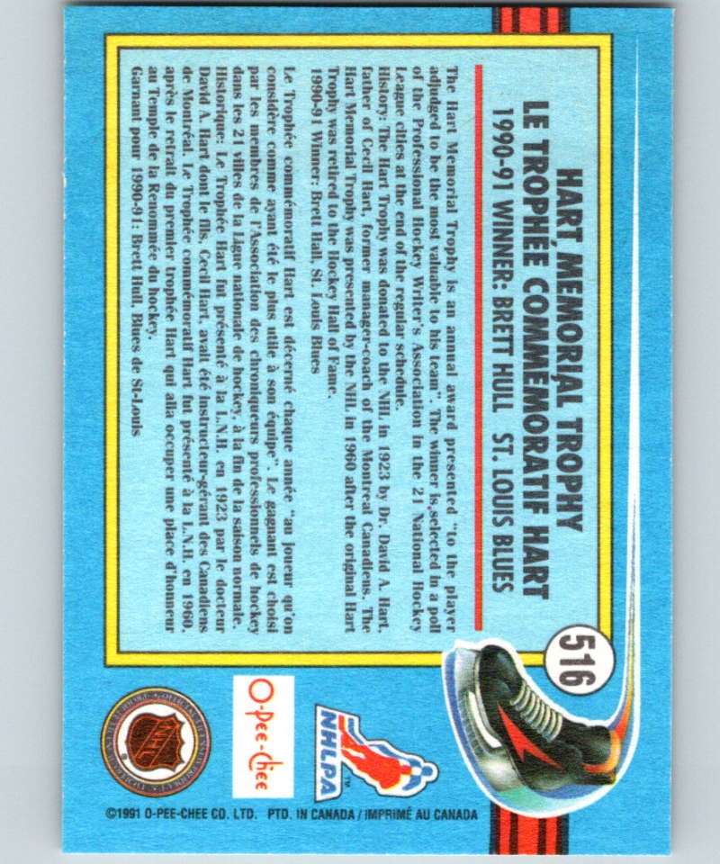 1991-92 O-Pee-Chee #516 Brett Hull Mint St. Louis Blues