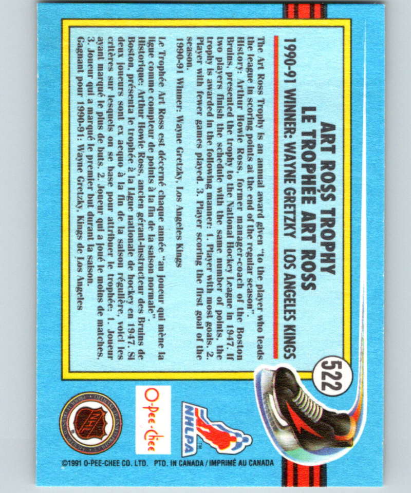 1991-92 O-Pee-Chee #522 Wayne Gretzky Mint Los Angeles Kings