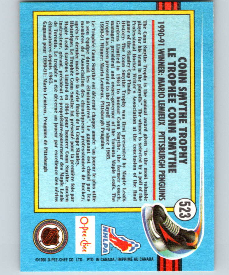 1991-92 O-Pee-Chee #523 Mario Lemieux Mint Pittsburgh Penguins
