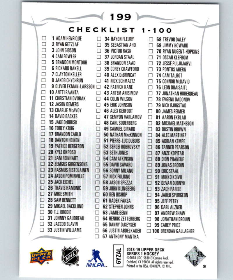 2018-19 Upper Deck #199 Marc-Andre Fleury/Connor Hellebuyck Mint Golden Knights/Jets Image 2