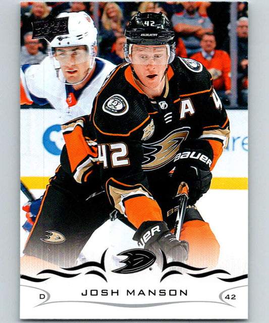 2018-19 Upper Deck #254 Josh Manson Mint Anaheim Ducks  Image 1
