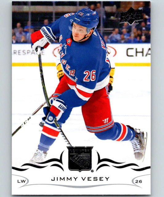 2018-19 Upper Deck #378 Jimmy Vesey Mint New York Rangers  Image 1