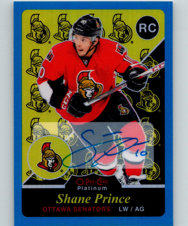 2015-16 O-Pee-Chee Platinum Retro Rainbow Blue Autograph Rookies Shane Prince 07572