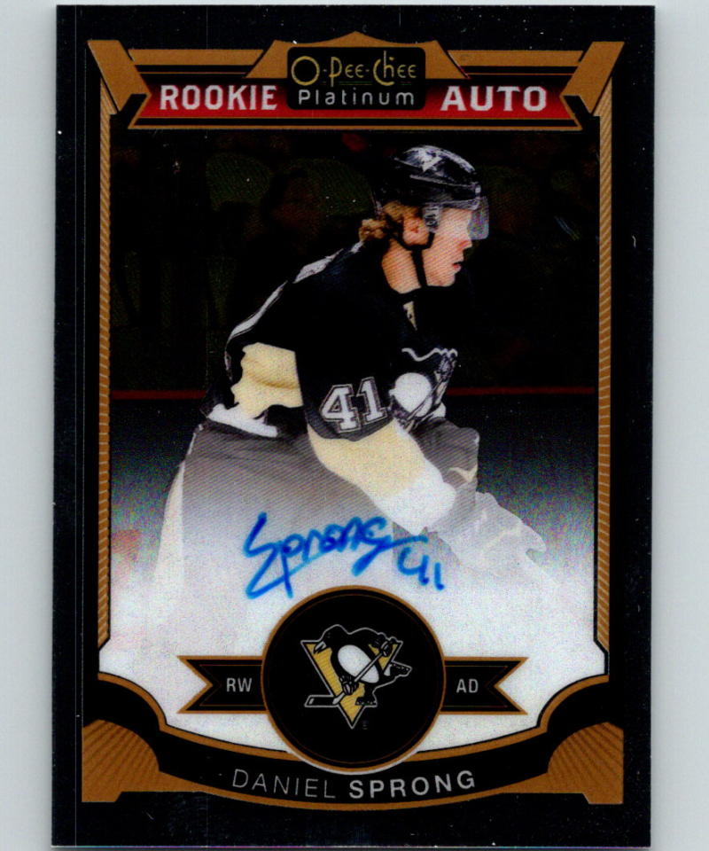 2015-16 O-Pee-Chee Platinum Rookie Autographs #183 Daniel Sprong MINT RC 07574 Image 1