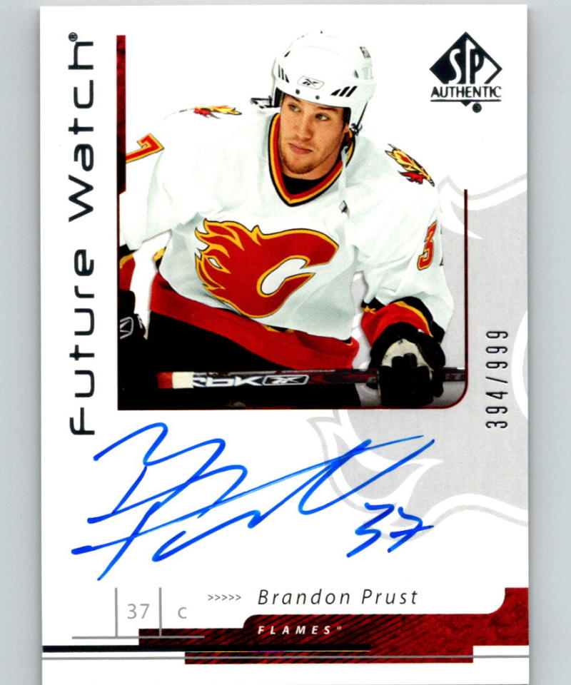2006-07 SP Authentic #170 Brandon Prust MINT RC Rookie Auto 394/999 - 03068