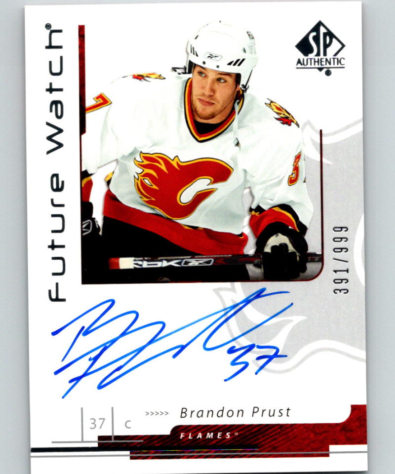 2006-07 SP Authentic #170 Brandon Prust MINT RC Rookie Auto 391/999 - 03069