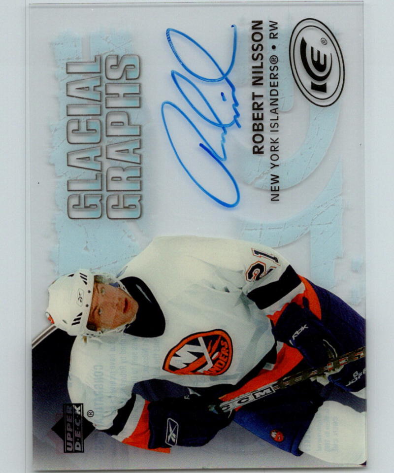 2005-06 Upper Deck Ice Glacial Graphs Robert Nilsson MINT Auto Islanders 03072