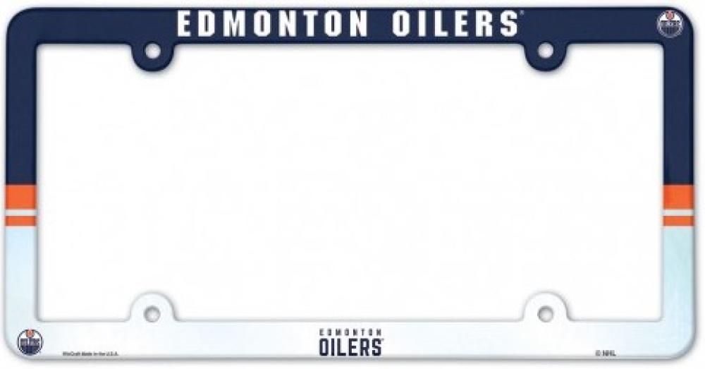 Edmonton Oilers NHL Plastic Full Colour License Plate Frame 6"x12" Image 1