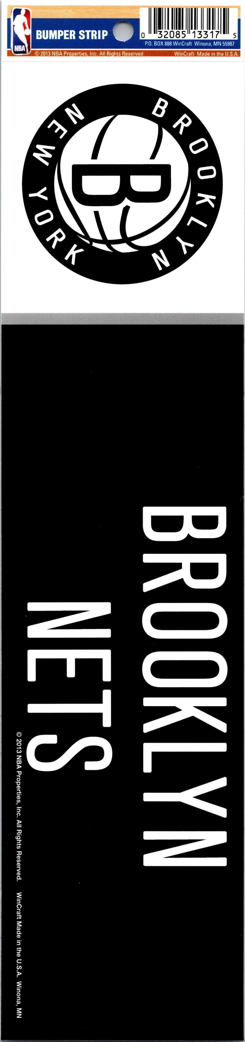 Brooklyn Nets 3" x 12" Bumper Strip NBA Sticker Decal Image 1