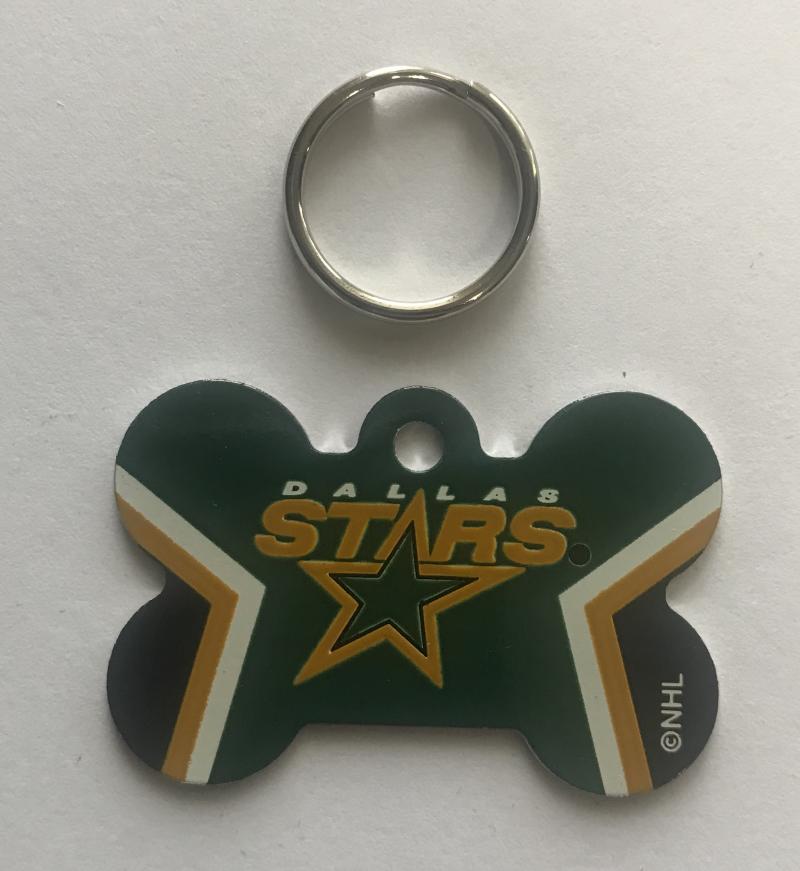 Dallas Stars NHL Hockey Bone ID Dog Tag with Ring Image 1