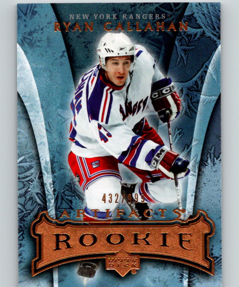 2007-08 Upper Deck Artifacts #188 Ryan Callahan MINT RC Rookie 432/999 Rangers 07581 Image 1