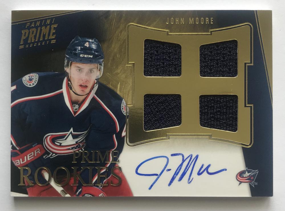 2011-12 Panini Prime Rookies Auto Quad Jersey John Moore 119/199 RC 07588 Image 1