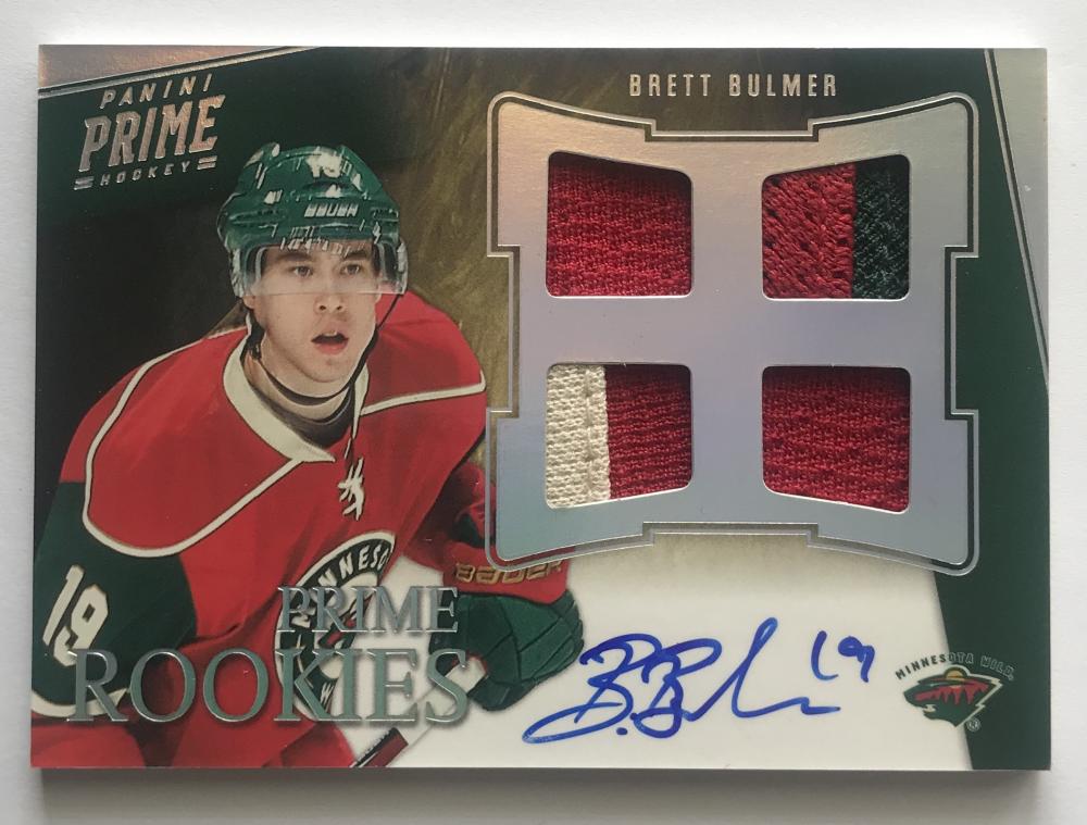 2011-12 Panini Prime Rookies Auto Patch Yann Sauve 46/50 RC 07589 Image 1