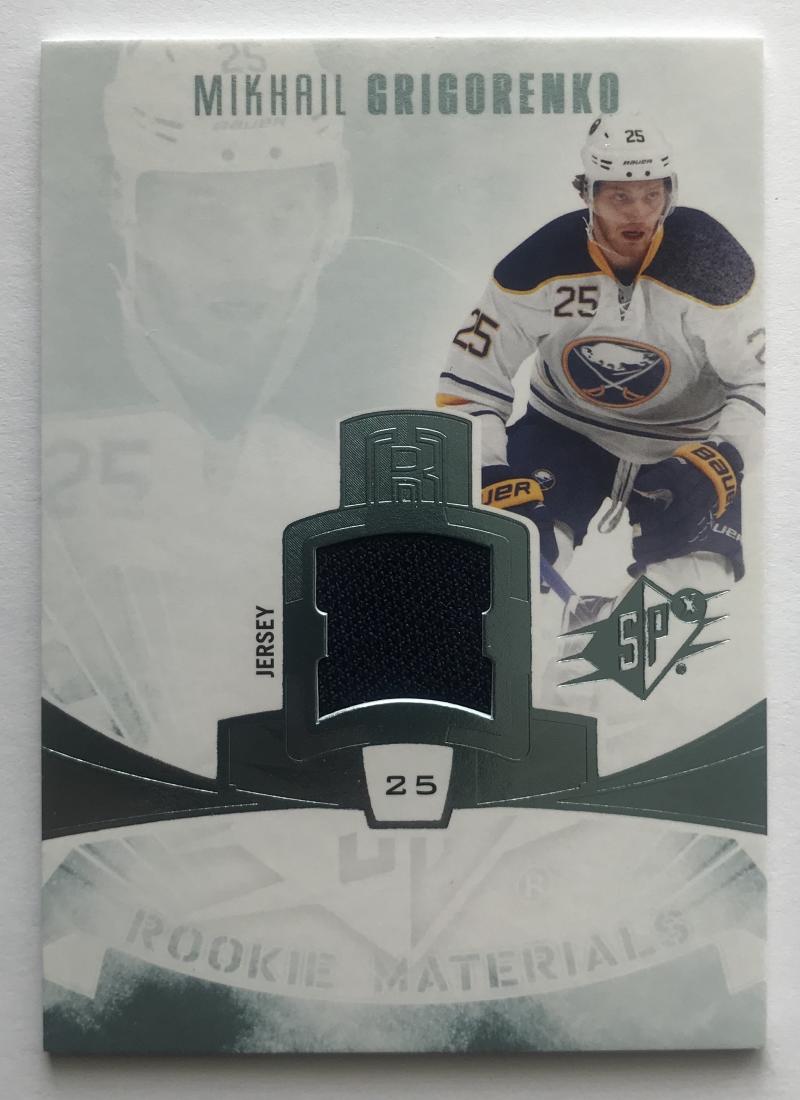 2013-14 Upper Deck SPx Rookie Materials #RM-MG Mikhail Grigorenko MINT Jersey 07603 Image 1
