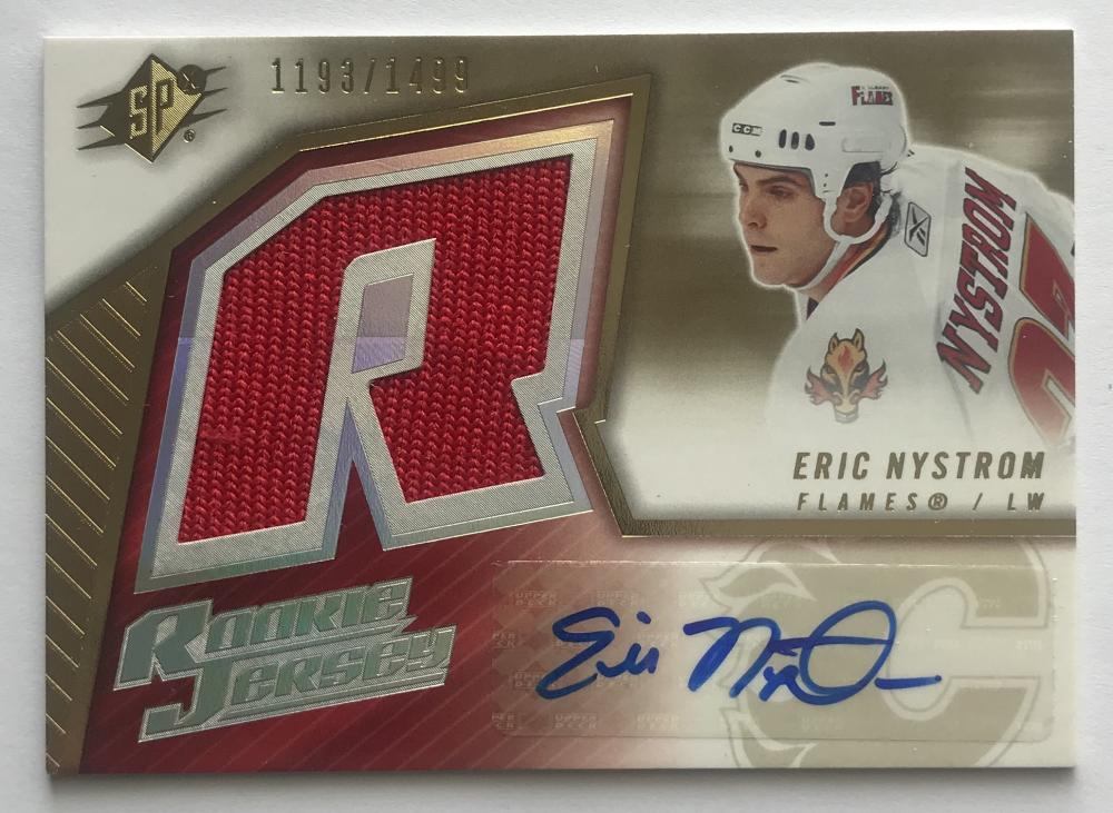 2005-06 SPx #188 Eric Nystrom MINT RC Rookie Auto 1193/1499 Jersey 07606 Image 1