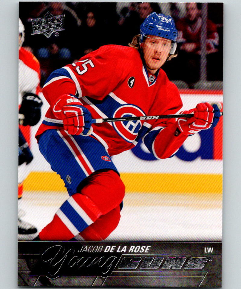 2015-16 Upper Deck #212 Jacob de la Rose Young Guns YG RC Rookie Y861 Image 1