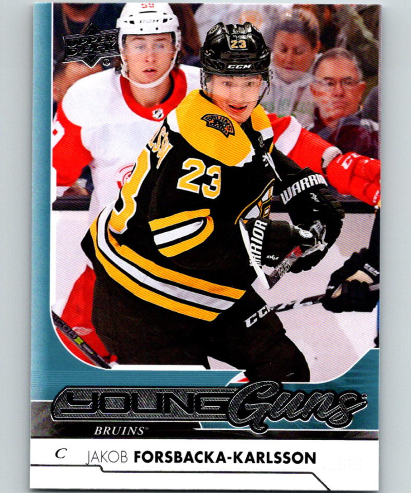 2017-18 Upper Deck #235 Jakob Forsbacka-Karlsson Young Guns MINT RC Rookie Y861 Image 1