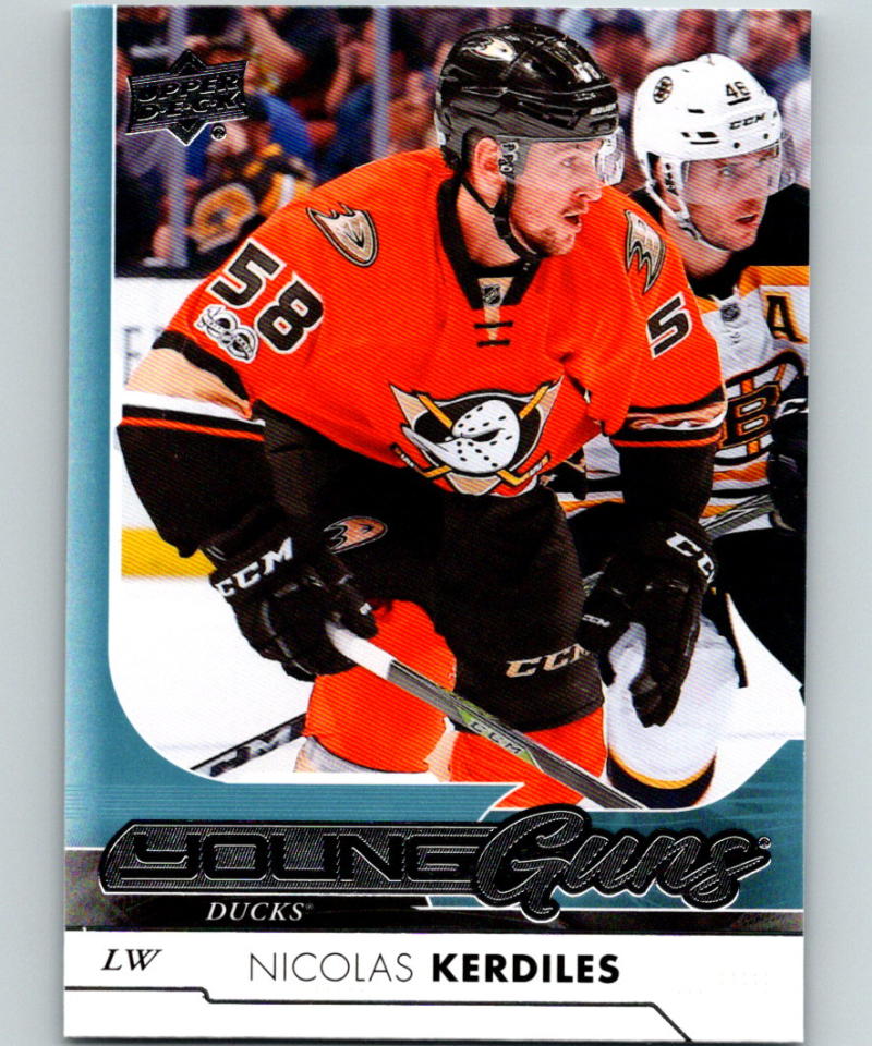 2017-18 Upper Deck #241 Nicolas Kerdiles Young Guns MINT RC Rookie Y861 Image 1