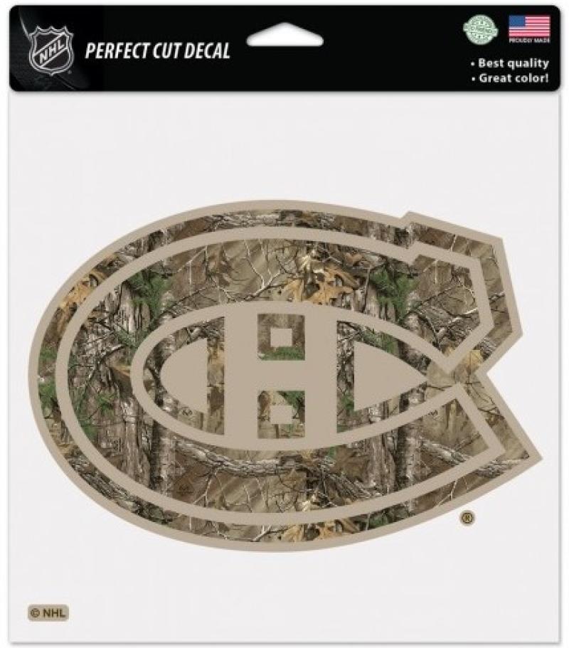 Montreal Canadiens Camo Perfect Cut 8"x8" Large Licensed Decal Sticker