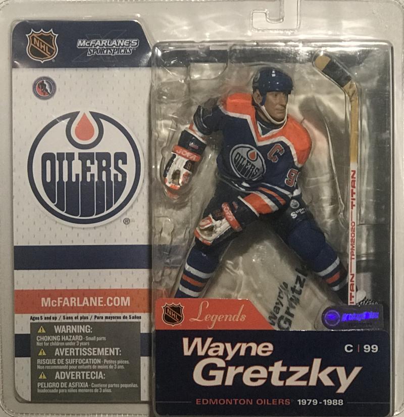 McFarlane NHL Legends Series 1 Wayne Gretzky Oilers Bue Image 1