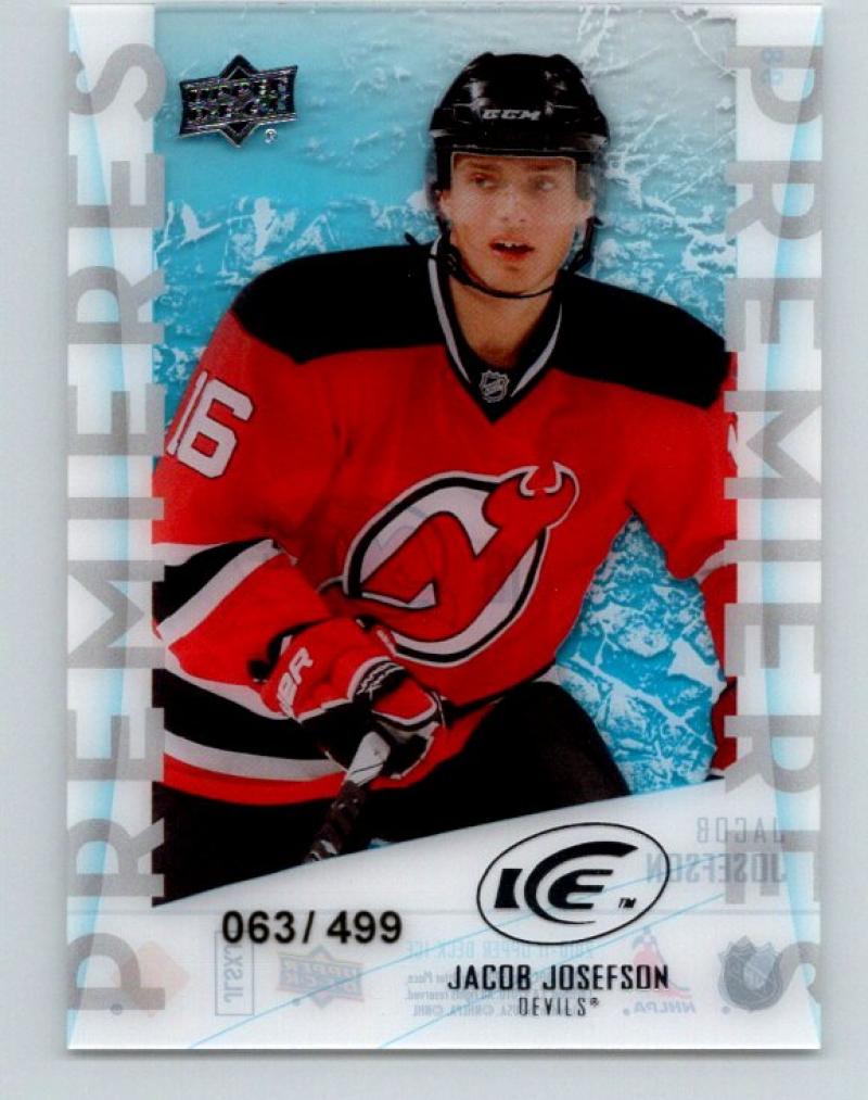2010-11 Upper Deck Ice #98 Jacob Josefson MINT RC Rookie 63/499 Devils 07613 Image 1