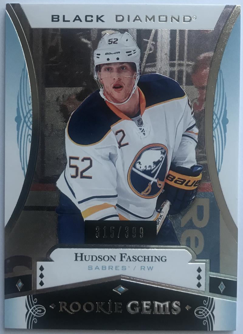 2016-17 Upper Deck Black Diamond Gems Hudson Fasching Rookie 315/399 RC 07618 Image 1