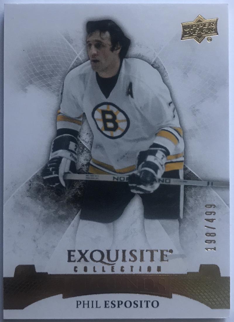 2015-16 Upper Deck Exquisite Collection Legends Phil Esposito 198/499 Bruins 07622 Image 1