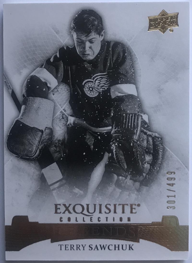 2015-16 Upper Deck Exquisite Collection Terry Sawchuk MINT 301/499 Wings 07624