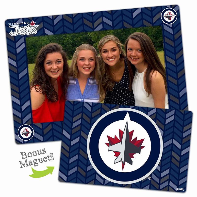 Winnipeg Jets 4x6 or 5x7 Magnetic Picture Frame with Bonus Magnet