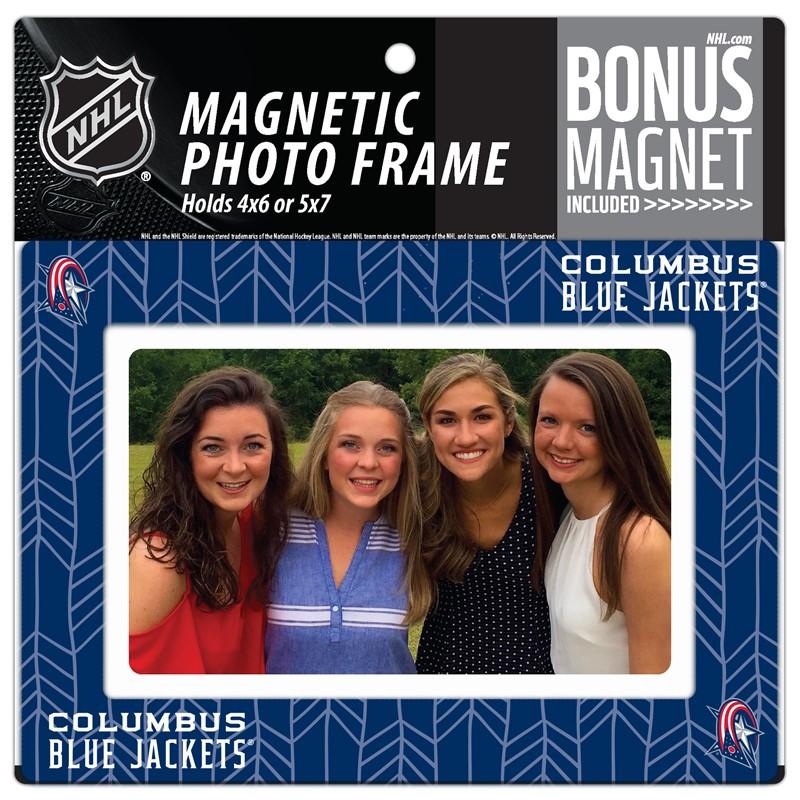 Columbus Blue Jackets 4x6 or 5x7 Magnetic Picture Frame with Bonus Magnet