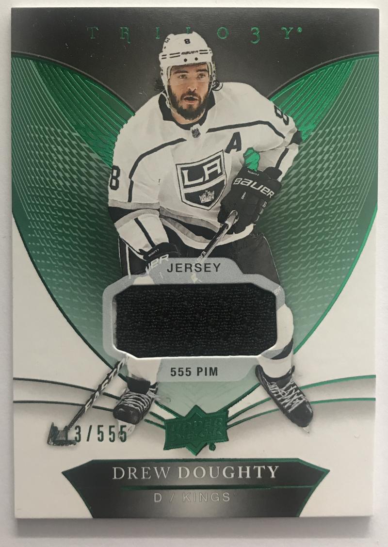 2018-19 Upper Deck Trilogy Green Foil Jerseys Drew Doughty 213/555 Kings 07629 Image 1