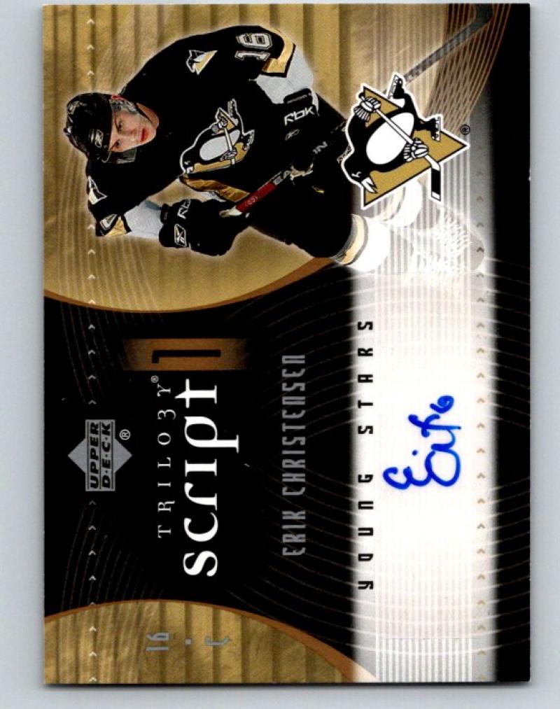 2007-08 Upper Deck Trilogy Scripts #S1EC Erik Christensen Auto 07643 Image 1