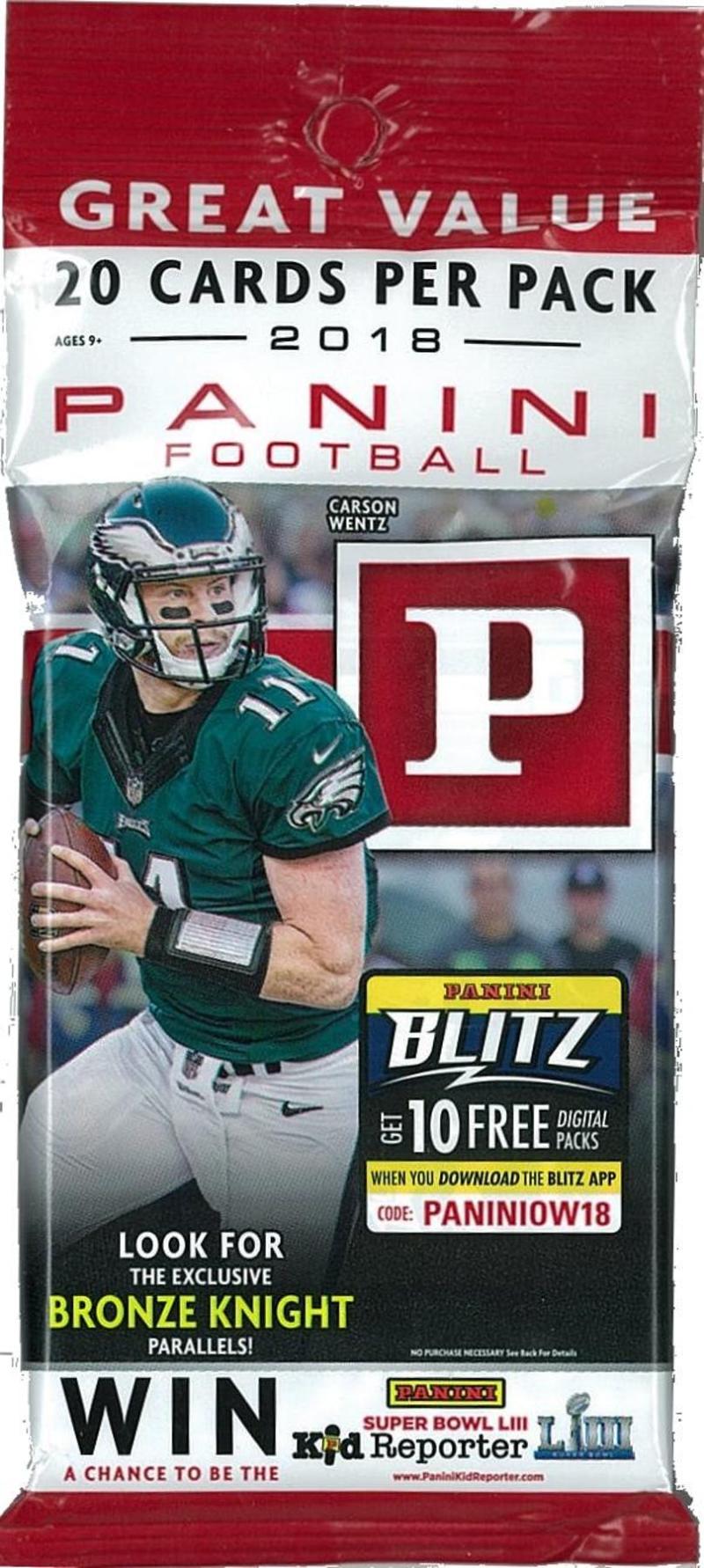 2018 Panini Football Jumbo Box Factory Sealed - 12 Packs - 20 cards/Pack