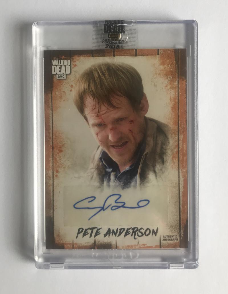 2018 The Walking Dead Autograph Collection Corey Brill as Pete Anderson 8/50 Image 1