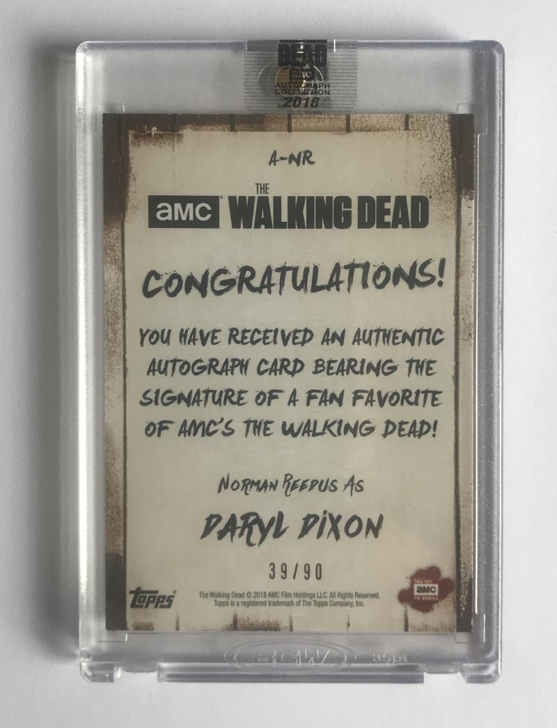 2018 The Walking Dead Autograph Collection Norman Reedus as Daryl Dixon 39/90