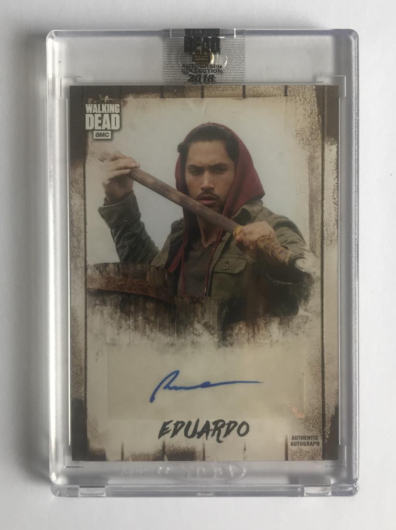 2018 The Walking Dead Autograph Collection Peter Zimmerman as Eduardo 55/99 Image 1