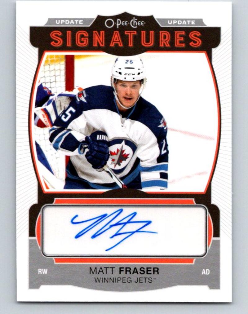 2015-16 UD O-Pee-Chee Update Signatures Matt Fraser RC Rookie Auto 07656