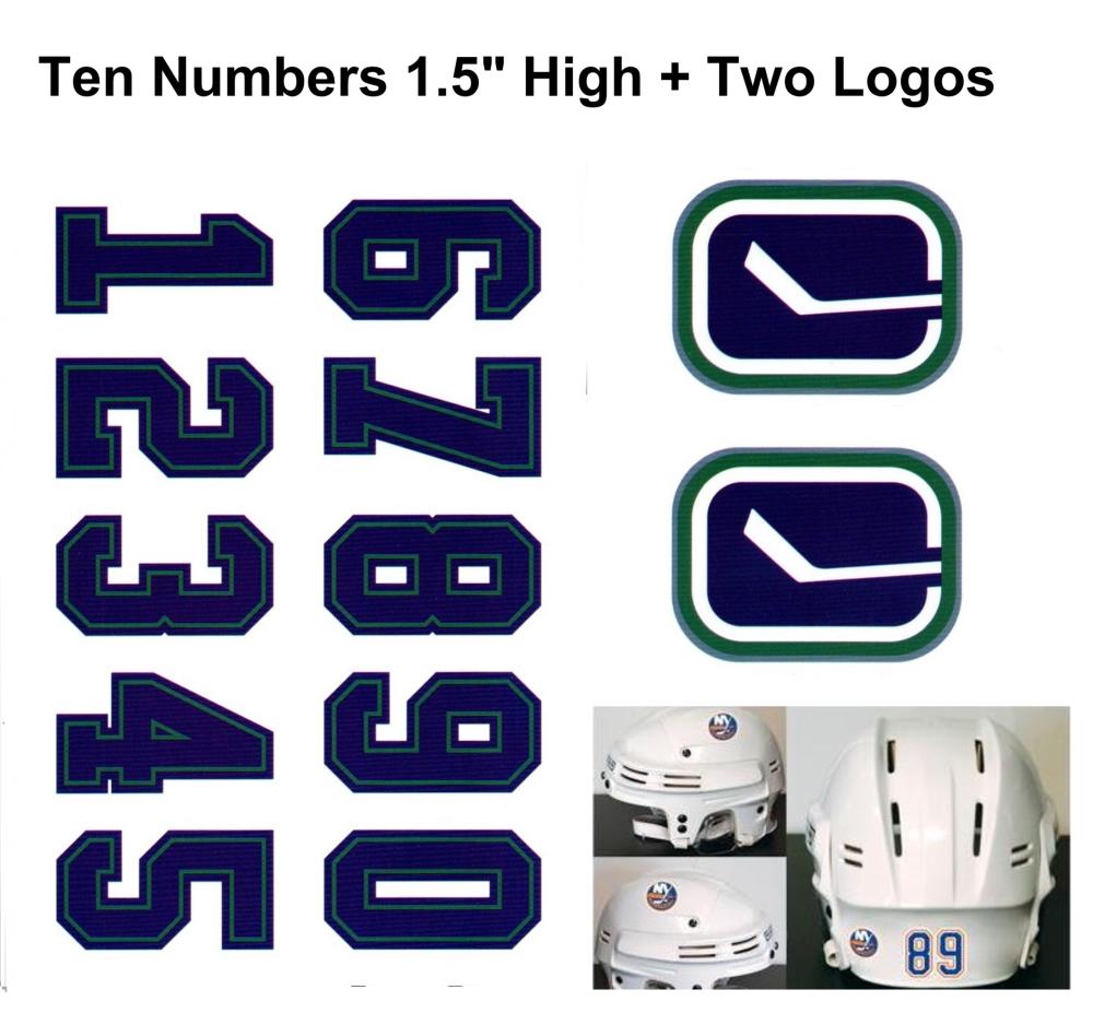Vancouver Canucks NHL Hockey Helmet Decals Set + Two Logos Image 1