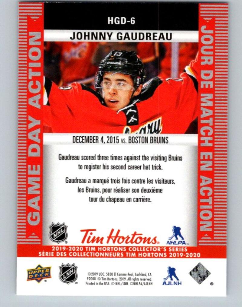 2019-20 Upper Deck Tim Hortons Game Day Action #HGD-6 Johnny Gaudreau MINT 07177 Image 2