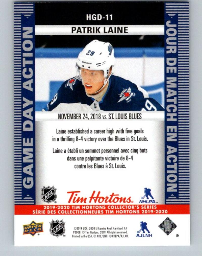 2019-20 Upper Deck Tim Hortons Game Day Action #HGD-11 Patrik Laine MINT 07182 Image 2